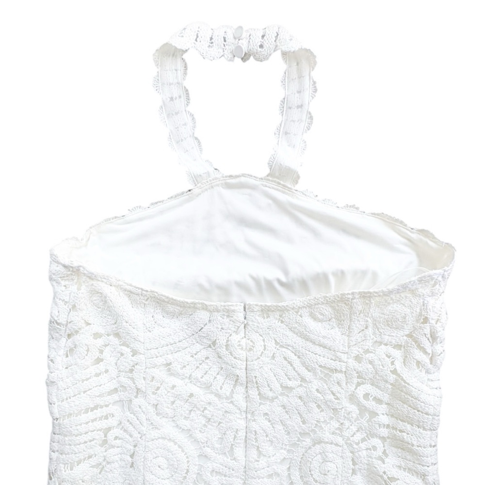 Boston Proper Crochet Fringe Halter Dress - Picture 11 of 11